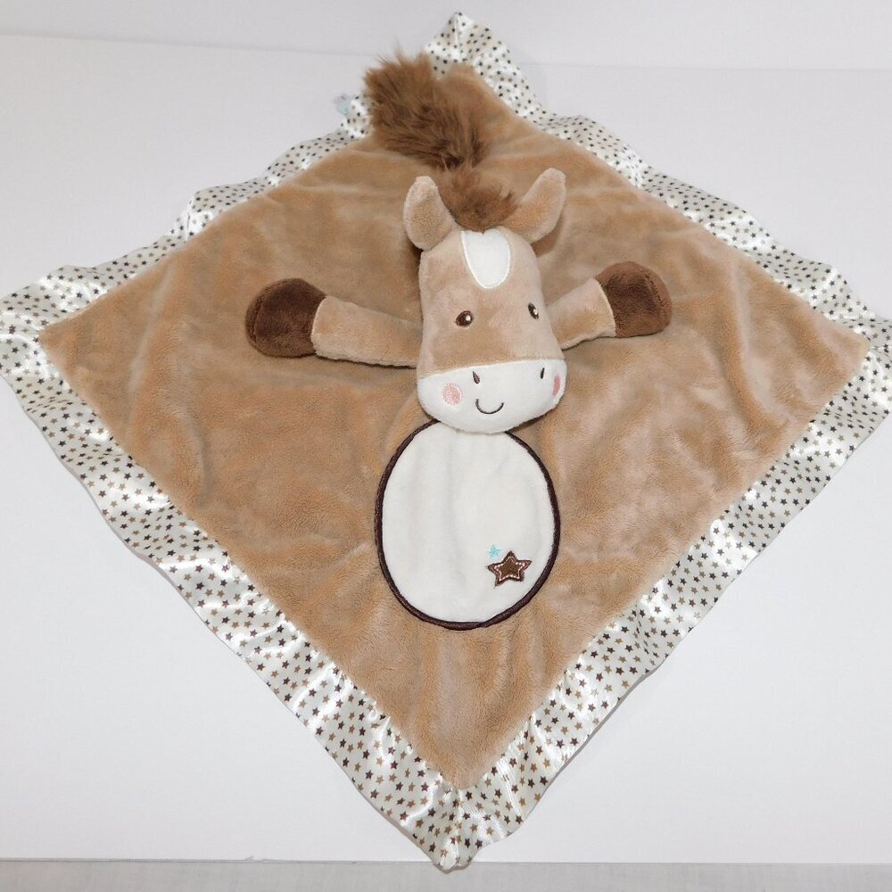 Douglas Baby Plush Brown Star Pony Lil Snuggler Security Blanket Lovey Horse